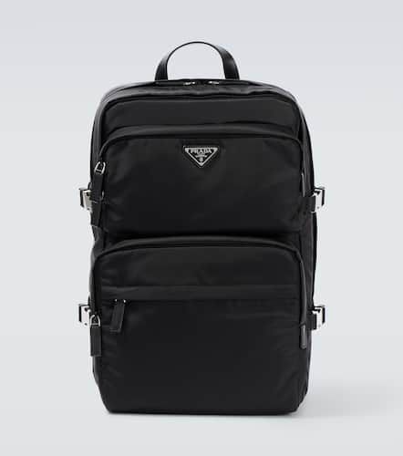 Re-Nylon leather-trimmed backpack - Prada - Modalova