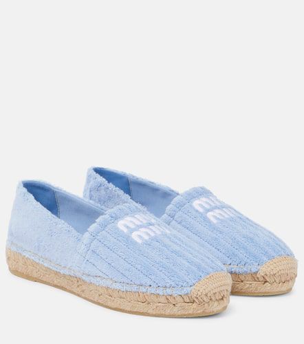 Espadrillas in spugna con logo - Miu Miu - Modalova