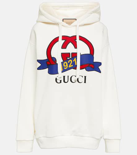Interlocking G cotton jersey hoodie - Gucci - Modalova