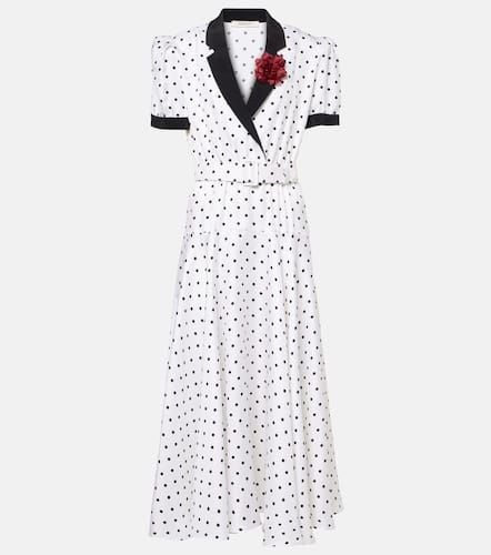 Polka Dot silk twill midi dress - Rodarte - Modalova