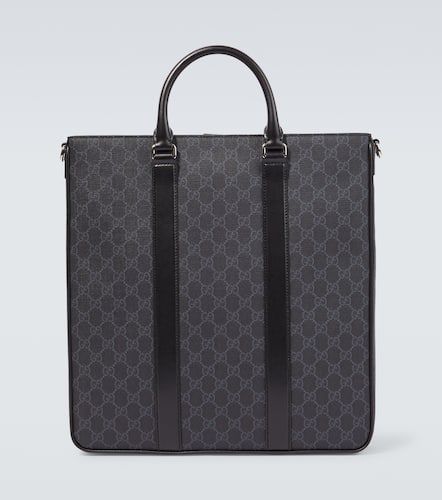 GG Supreme Medium leather-trimmed tote bag - Gucci - Modalova