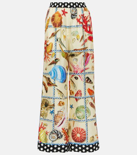 Capri printed silk satin palazzo pants - Dolce&Gabbana - Modalova