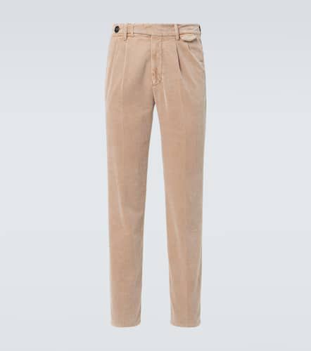 Pleated cotton corduroy straight pants - Brunello Cucinelli - Modalova