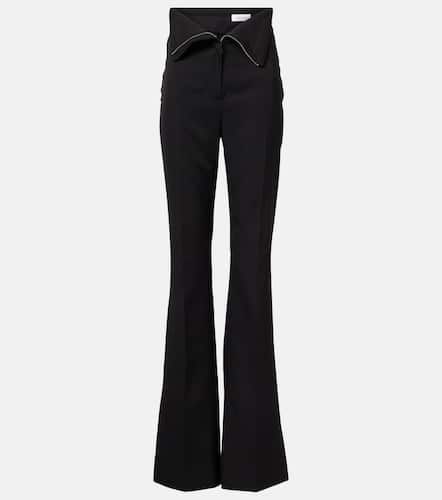 Pantalones flared de lana de tiro alto - Alexander McQueen - Modalova