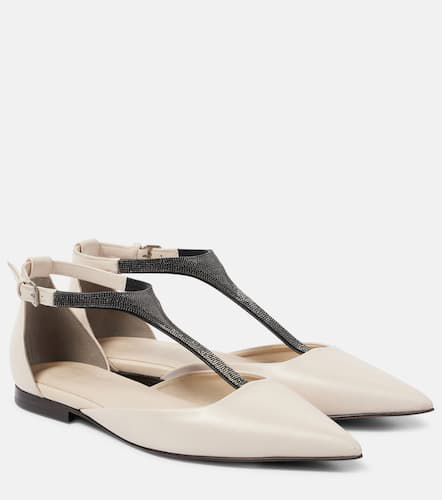 Monili leather flats - Brunello Cucinelli - Modalova