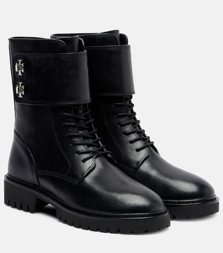 Turnlock leather combat boots - Tory Burch - Modalova