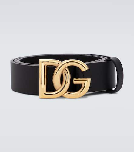 Cinturón de piel con hebilla DG - Dolce&Gabbana - Modalova
