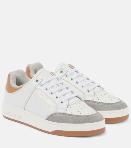 SL/61 suede-trimmed leather sneakers - Saint Laurent - Modalova