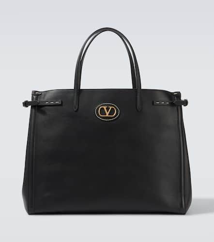 Bolso al hombro de piel con VLogo - Valentino Garavani - Modalova