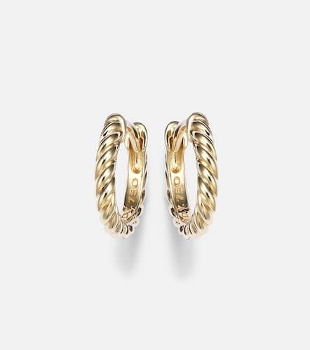 Pendientes de aro Sculpted Cable Micro de oro de 18 ct - David Yurman - Modalova