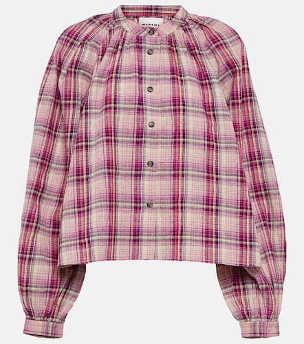 Camisa Blandine de algodón y lino a cuadros - Marant Etoile - Modalova