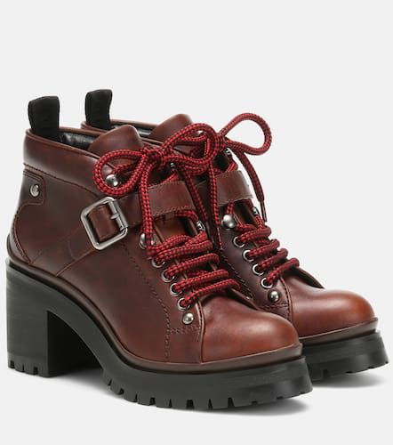 Miu Miu Schnürstiefel aus Leder - Miu Miu - Modalova