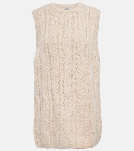 Cable-knit alpaca-blend sweater vest - Toteme - Modalova