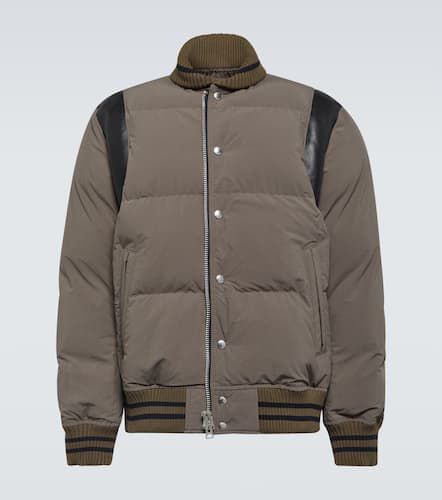 Leather-trimmed padded bomber jacket - Sacai - Modalova