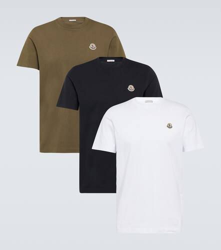 Set of 3 logo cotton jersey T-shirts - Moncler - Modalova