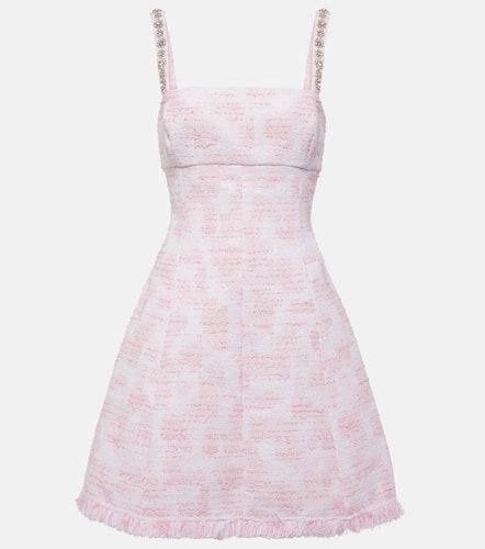 Robe en tweed à cristaux - Oscar de la Renta - Modalova