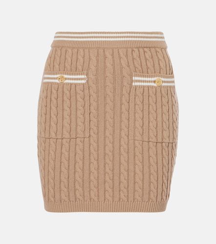 Cable-knit cotton miniskirt - Alessandra Rich - Modalova