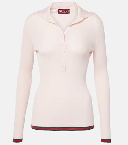 Cashmere and silk polo sweater - Gucci - Modalova