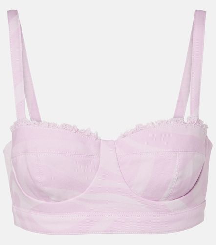 Marmo distressed denim bra top - Pucci - Modalova