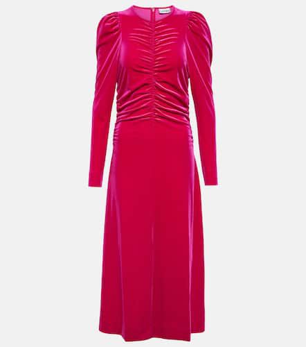 Ganni Gathered velvet maxi dress - Ganni - Modalova