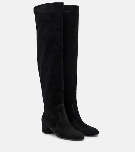 Suede knee-high boots - Gianvito Rossi - Modalova