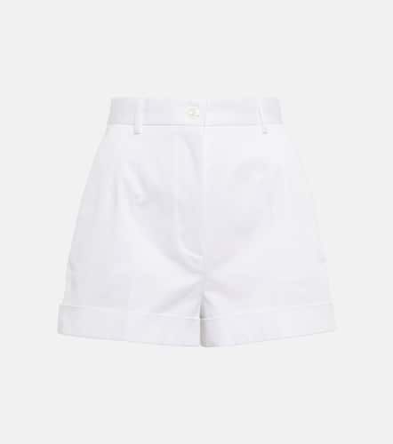 High-rise cotton gabardine shorts - Dolce&Gabbana - Modalova