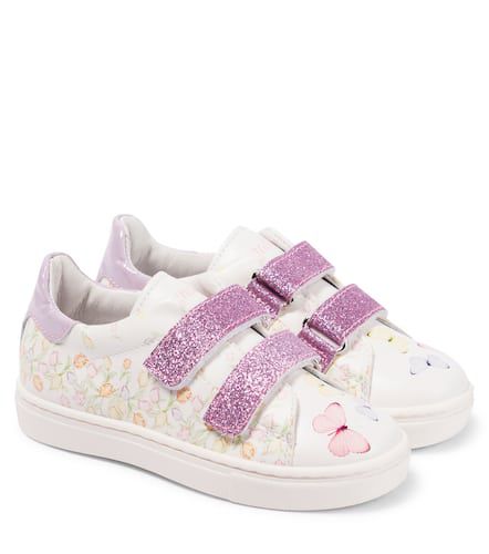 Bebé - zapatillas florales con glitter - Monnalisa - Modalova