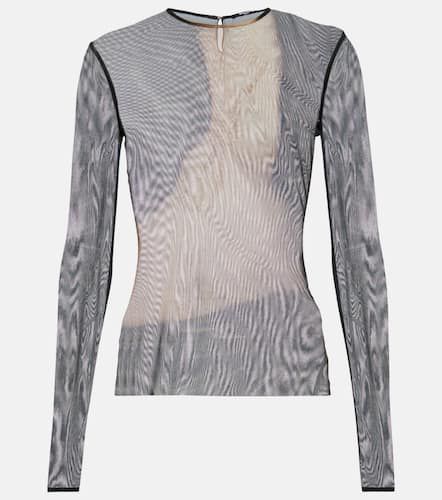 Trompe-l'œil printed tulle top - Balmain - Modalova