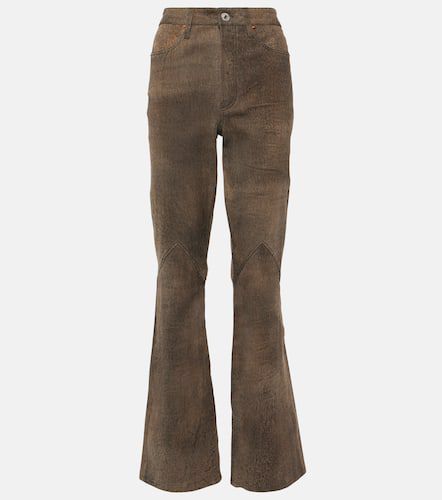 High-rise leather bootcut jeans - Re/Done - Modalova