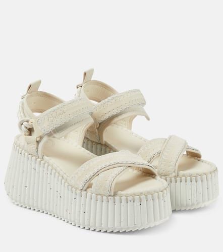 Chloé Plateausandalen Nama aus Veloursleder - Chloe - Modalova