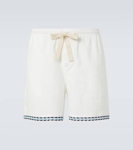 Shorts Frequency in lino con ricamo - Commas - Modalova