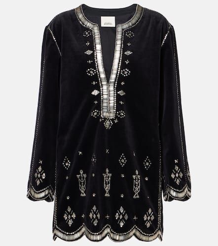 Robe Helene en velours de coton à ornements - Isabel Marant - Modalova