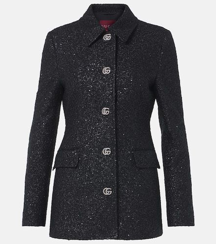 Double G sequined lamÃ© tweed jacket - Gucci - Modalova