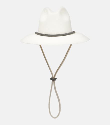 Verzierter Fedora-Hut aus Stroh - Brunello Cucinelli - Modalova