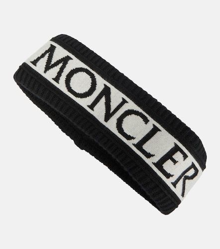 Logo cotton and wool headband - Moncler - Modalova