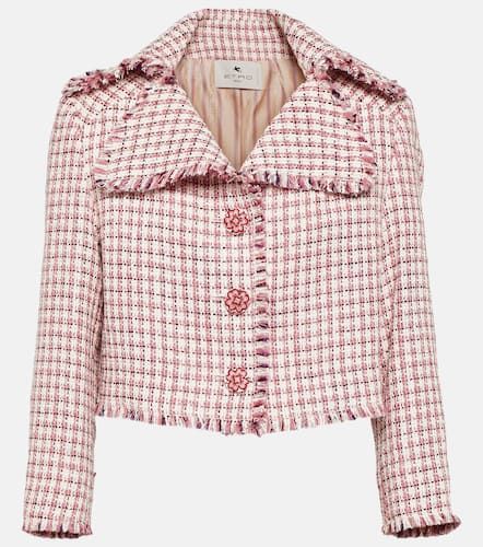 Chaqueta en mezcla de lana cropped - Etro - Modalova