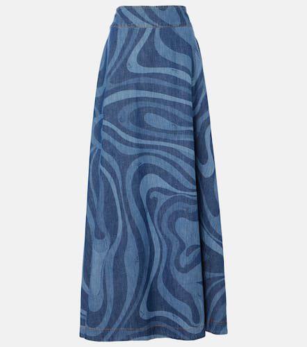 Marmo high-rise denim maxi skirt - Pucci - Modalova