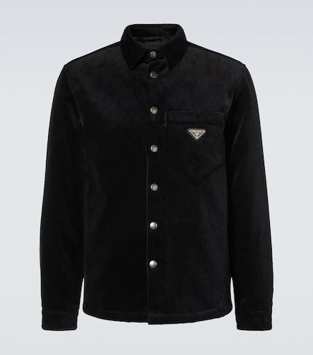 Giacca camicia in velluto a coste di cotone - Prada - Modalova