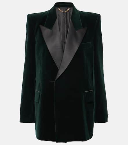 Blazer de terciopelo con satén - Victoria Beckham - Modalova