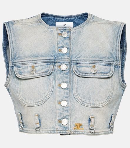 CourrÃ¨ges Cropped denim vest - Courreges - Modalova