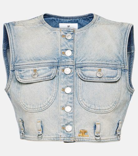 Courrèges Cropped denim vest - Courreges - Modalova