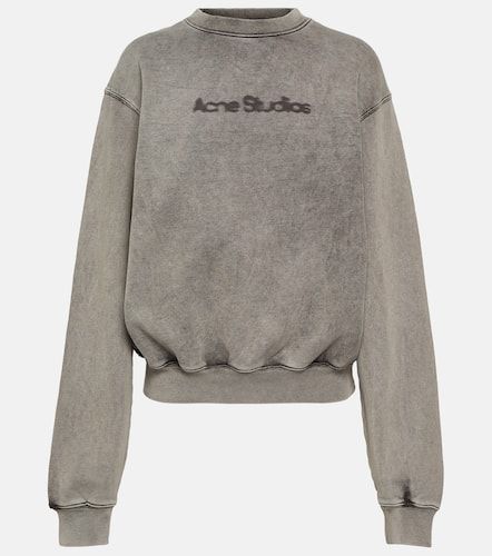Logo cotton fleece sweatshirt - Acne Studios - Modalova