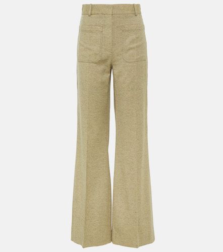 High-rise wool-blend flared pants - Victoria Beckham - Modalova