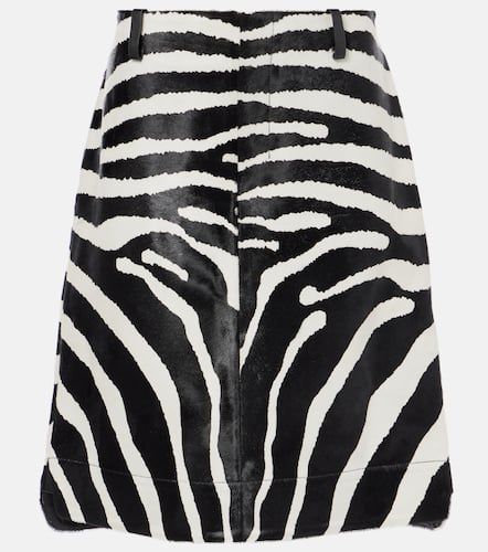 Tozzi zebra-print calf hair midi skirt - Jacquemus - Modalova