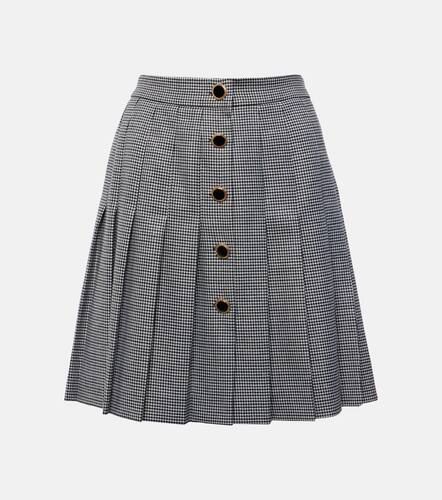 Houndstooth wool-blend miniskirt - Alessandra Rich - Modalova