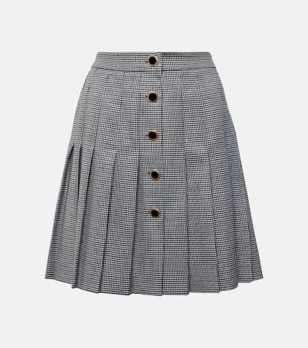 Minifalda de mezcla de lana con pata de gallo - Alessandra Rich - Modalova
