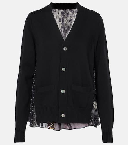 Cardigan in misto cotone con stampa - Sacai - Modalova