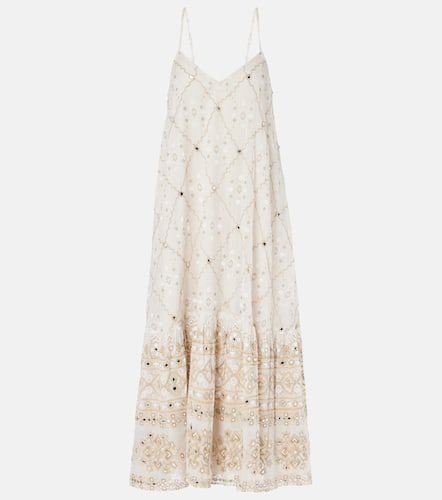 Mosaic printed cotton midi dress - Juliet Dunn - Modalova