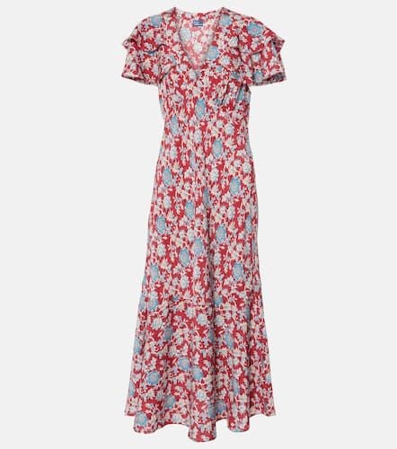 Vestido midi de seda floral - Polo Ralph Lauren - Modalova