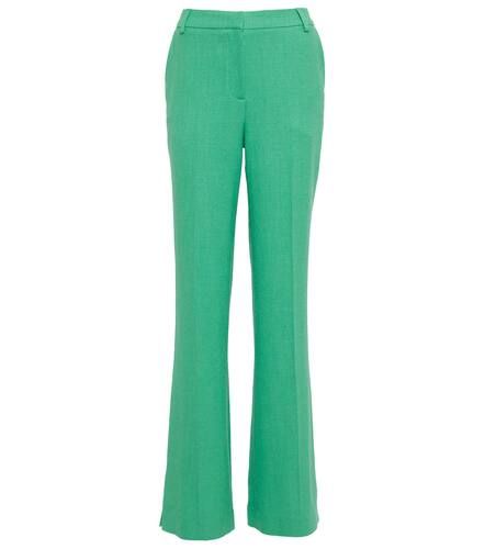 High-rise wool, silk and linen pants - Etro - Modalova